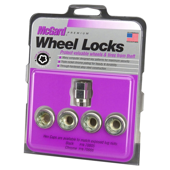 McGard Wheel Lock Set 4pk  1/2-20 NUT UHC(UNDER CAP) CONE SEAT, DUAL 3/4 & 13/16 HEX, .775