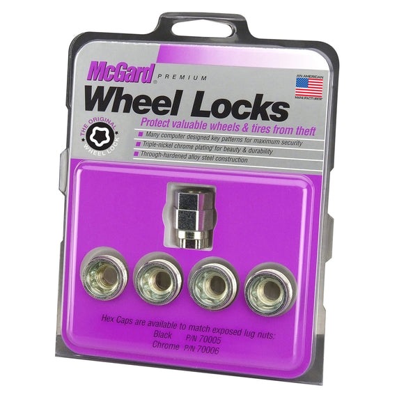 McGard Wheel Lock Set 4pk  7/16-20 NUT UHC(UNDER CAP) CONE SEAT, DUAL 3/4 & 13/16 HEX, .775