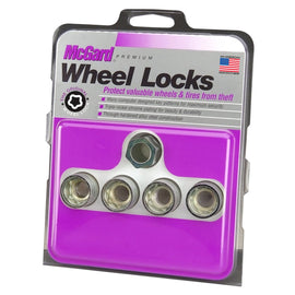 McGard Wheel Lock Set 4pk  9/16-18 NUT UHC(UNDER CAP) CONE SEAT, 7/8 HEX, 1.015"OAL 24014