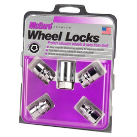 McGard Wheel Lock Set 4pk  12X1.5 NUT UNI-LUG, 13/16 HEX, .197" SHANK, 1.375"OAL-CHROME 24022