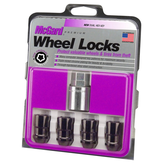 McGard Wheel Lock Set 4pk  1/2-20 NUT CONE SEAT, DUAL 3/4 &13/16 HEX, 1.46