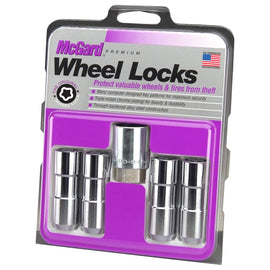 McGard Wheel Lock Set 4pk  1/2-20 NUT DUPLEX CONE SEAT, 7/8 HEX, 2.5"OAL-CHROME 24109