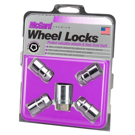 McGard Wheel Lock Set 4pk  1/2-20RL NUT CONE SEAT, 13/16 HEX, 1.46"OAL-CHROME 24131