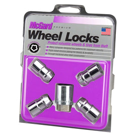 McGard Wheel Lock Set 4pk  7/16-20 NUT CONE SEAT, 3/4 HEX, 1.46"OAL-CHROME 24132