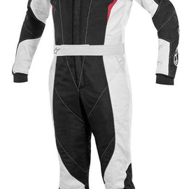 ALPINESTARS GP PRO SUIT BLACK/GRAY/RED SZ 54 SFI 3.2A LVL 5/FIA 3-LAYER BOOT-CUT