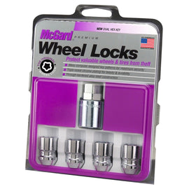 McGard Wheel Lock Set 4pk  12X1.25 NUT CONE SEAT, DUAL 19MM & 21MM HEX, 1.28"OAL-CHROME (SUPERSEDED 24152) 24154