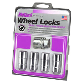 McGard Wheel Lock Set 4pk  12X1.75 NUT CONE SEAT, 13/16 HEX, 1.815"OAL-CHROME 24160