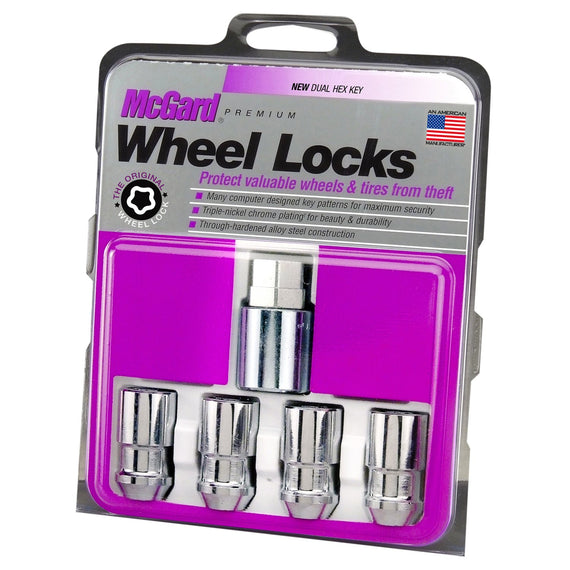 McGard Wheel Lock Set 4pk  1/2-20 NUT CONE SEAT, DUAL 3/4 &13/16 HEX, 1.66