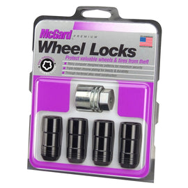 McGard Wheel Lock Set 4pk  14X2.0 NUT CONE SEAT, 13/16 HEX, 2.25"OAL-BLACK 24208