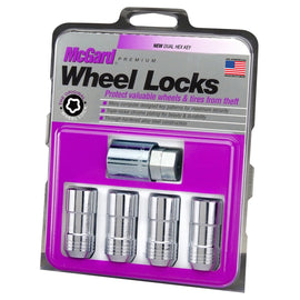 McGard Wheel Lock Set 4pk  14X1.5 NUT CONE SEAT, DUAL 21MM & 22MM HEX, 1.965"OAL-CHROME (SUPERSEDED 24211) 24210