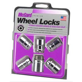 McGard Wheel Lock Set 5pk 7/16-20 NUT CONE SEAT, 3/4 HEX, 1.46"OAL-CHROME 24532