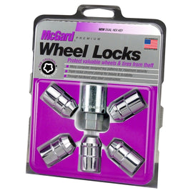 McGard Wheel Lock Set 5pk 1/2-20 NUT CONE SEAT, DUAL 3/4 &13/16 HEX, 1.46"OAL-CHROME (SUPERSEDED 24530) 24538