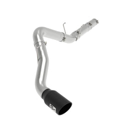 aFe ATLAS 5in DPF-Back Alum Steel Exhaust System w/ Black Tip for 19-20 Ram Dies 49-02078-B