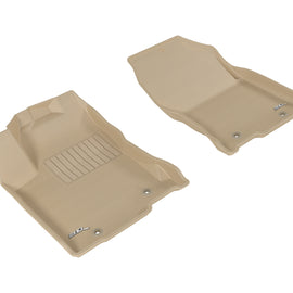 3D MAXpider Custom Fit Kagu Tan 1st Row Floor Liners for Lexus NX200T/300H L1LX05111502