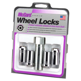 McGard Wheel Lock Set 4pk 14X1.5 NUT CONE SEAT TUNER, 22MM HEX, 1.648"OAL-CHROME 25115