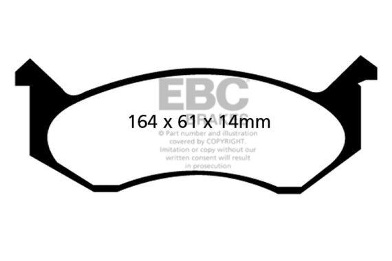 EBC 96-97 Dodge Ram Van B1500 Ultimax2 Front Brake Pads UD269