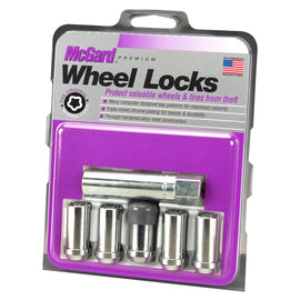 McGard Wheel Lock Set 5pk 1/2-20 NUT CONE SEAT TUNER, 13/16 HEX, 1.60"OAL-CHROME 25540