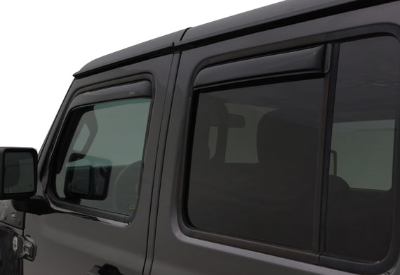 AVS 194811 In-Channel Window Ventvisor 4-Piece 2018-2020 Jeep Wrangler Unlimited 194811