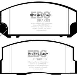 EBC DP31107C REDSTUFF CERAMIC PERFORMANCE BRAKE PADS - REAR DP31107C