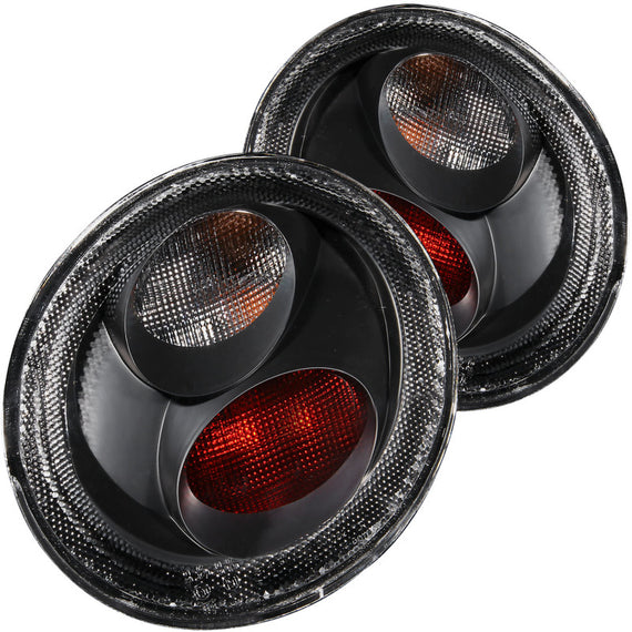 Anzo USA Euro Taillights Black for Volkswagen Beetle 1998-2005 221119