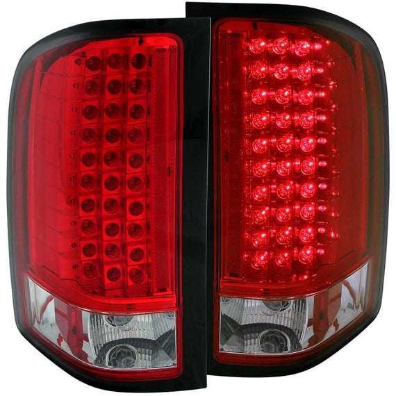 Anzo 311047 Red/Clear LED Tail Lights for 07-14 Chevy Silverado 1500/2500/3500HD 311047