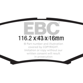 EBC DP61799 GREENSTUFF STREET ORGANIC BRAKE PADS - REAR DP61799