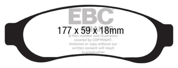 EBC 05-07 Ford F350 (inc Super Duty) 5.4 DRW 2WD Ultimax2 Rear Brake Pads UD1067