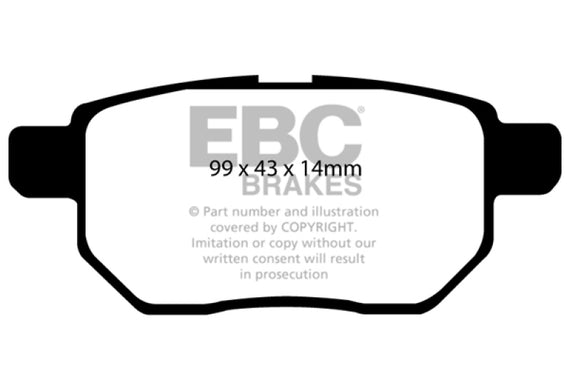EBC DP21947 GREENSTUFF STREET ORGANIC BRAKE PADS - REAR DP21947