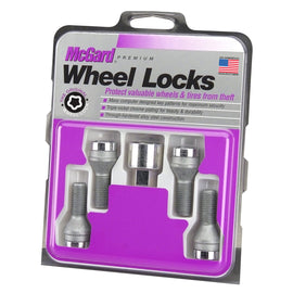 McGard Wheel Lock Set 4pk 12X1.25 BOLT CONE SEAT, 19MM HEX, 29.1MM SHK-CHROME 27169