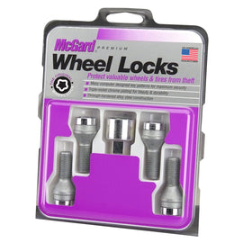 McGard Wheel Lock Set 4pk 12X1.5 BOLT CONE SEAT, 17MM HEX, 25.5MM SHK-CHROME 27179