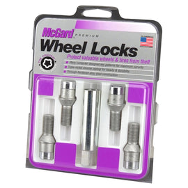 McGard Wheel Lock Set 4pk 14X1.5 TUNER BOLT CONE SEAT, 17MM HEX, 24.0MM SHK-CHROME 27200