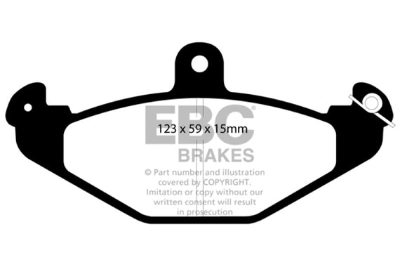 For Dodge Viper 1992-2000 EBC DP3885C Redstuff Ceramic Low Dust Rear Brake Pads DP3885C