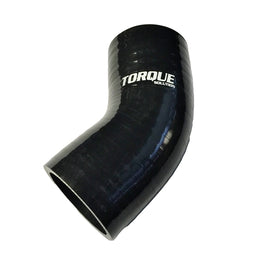 Torque Solution 45 Degree Silicone Elbow: 2.25 inch Black Universal TS-CPLR-45D225BK