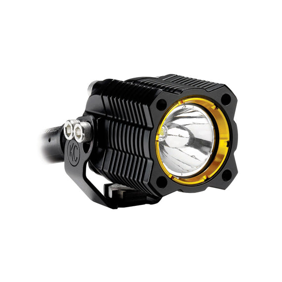 KC HiLiTES FLEX Single LED 10w Spot Beam w/o Wiring Harness (Single) - Black 1270
