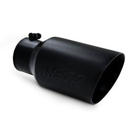 MBRP T5072BLK Dual Wall Angled Exhaust Tip 4" Inlet 6" Outside Dia. 12" Length T5072BLK