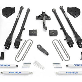 Fabtech 17-21 Ford F250/F350 4WD Diesel 6in 4Link Sys w/Coils & Perf Shks K2219