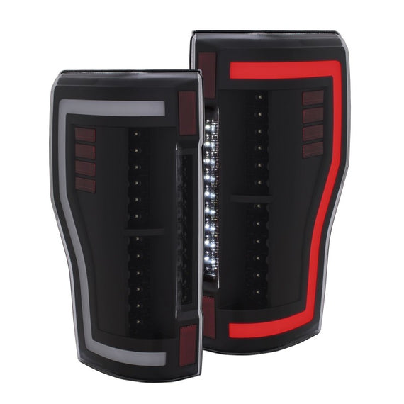 Anzo 311287 Black Clear Lens Superduty LED Tail Lights for F-250/F-350/F-450 311287