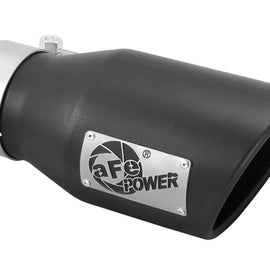 aFe Power Gas Exhaust Tip Black- 3 in In x 4.5 out X 9 in Long Bolt On (Black) 49T30451-B09