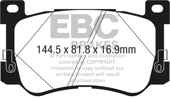 EBC 2017+ Genesis G90 5.0L Redstuff Front Brake Pads DP33076C