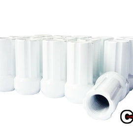 CPR Open Ended Spline 14x1.5 WHITE LUG NUTS 20pc