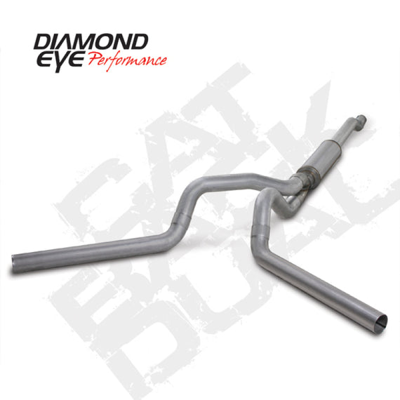 Diamond Eye KIT 4in Catback DUAL AL: 03-07 FORD 6.0L F250/F350 K4340A