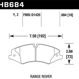 Hawk Performance Ceramic Disc Brake Pads - HB684Z.694 HB684Z.694