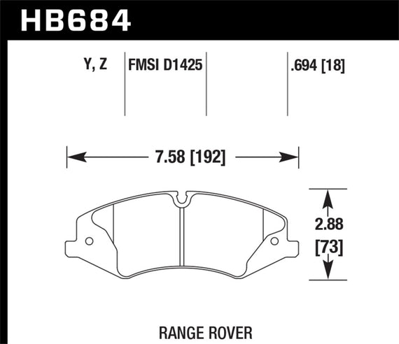 Hawk Performance Ceramic Disc Brake Pads - HB684Z.694 HB684Z.694
