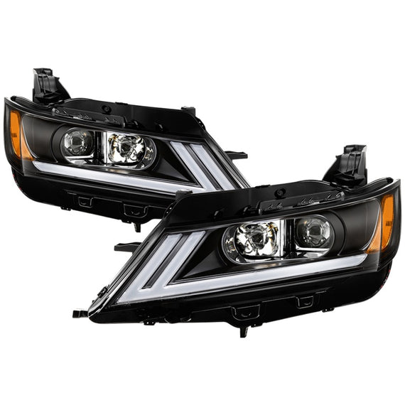xTune 14-18 Chevy Impala (Excl Limited) DRL Halogen Projector Headlights - Blk (PRO-JH-CIM15-LB-BK) 9042874