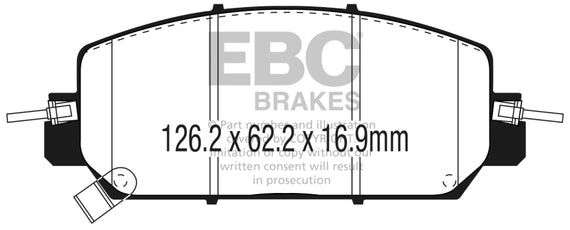 EBC 2017+ Honda CR-V 1.5L Turbo Ultimax2 Front Brake Pads UD2036