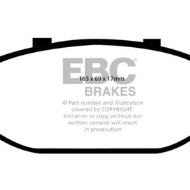 EBC 98-2002 Ford Crown Victoria 4.6L (w/ABS/Steel Pistons) Yellowstuff Front Brake Pads DP41615R