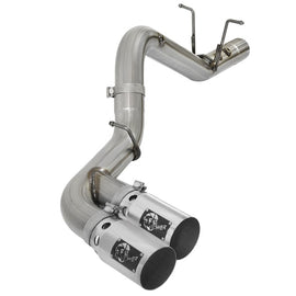 aFe Victory Series 4in 409-SS DPF-Back Exhaust w/ Dual Polished Tips 2017 GM Duramax V8-6.6L(td) L5P 49-44089-P