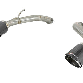 aFe POWER Takeda 2.5in 304 SS Axle-Back Exhaust w/ Carbon Fiber Tips 17-19 Infiniti Q60 V6-3.0L (tt) 49-36133NM-C