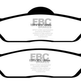 EBC DP41697R YELLOWSTUFF ULTIMATE RACE BRAKE PADS - REAR DP41697R