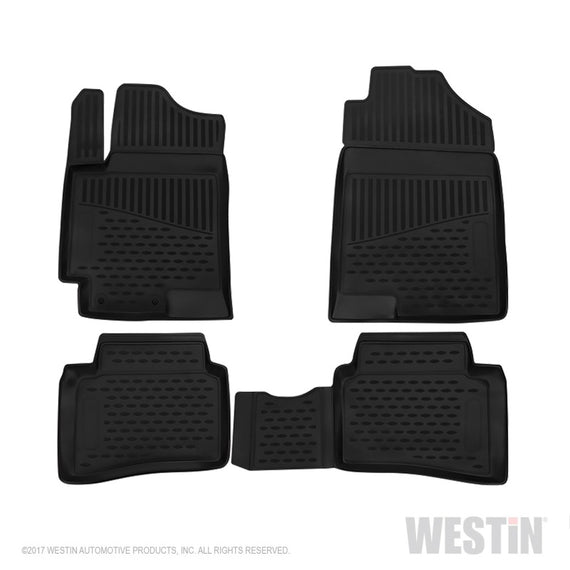 Westin 2017-2018 Hyundai Solaris Profile Floor Liners 4pc - Black 74-17-51053